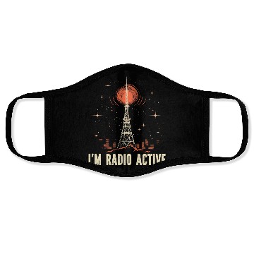 Discover Ham Radio Operator Morse Code Radioactivity Face Masks