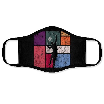 Discover Vintage Tennis Player – Retro Serve Motion Face Masks