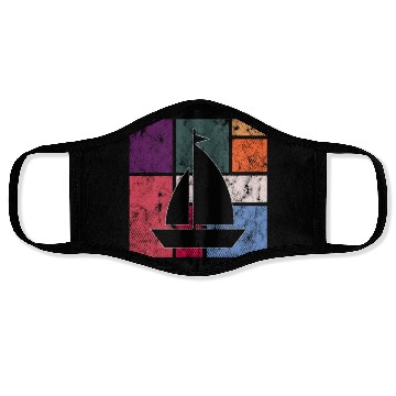 Discover Vintage Sailing Adventure Face Masks