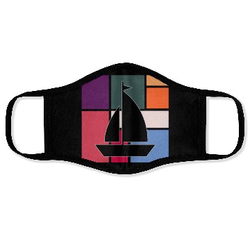 Discover Vintage Sailing Adventure Face Masks
