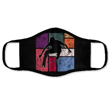 Discover Skateboard Trick Retro Face Masks
