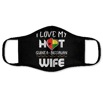 Discover Funny I Love My Hot Guinea-Bisauan Wife Husband Face Masks