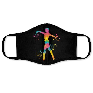Discover Ballet Dancer Colorsplash Man Ballerino Face Masks