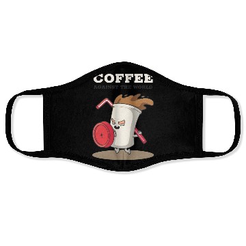 Discover Coffee Against The World Face Masks