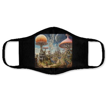 Discover Fantasy Land Graphic Art Print Face Masks