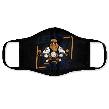 Discover Let's Ride Three-Wheeled Motorcycle Motorcycle Face Masks