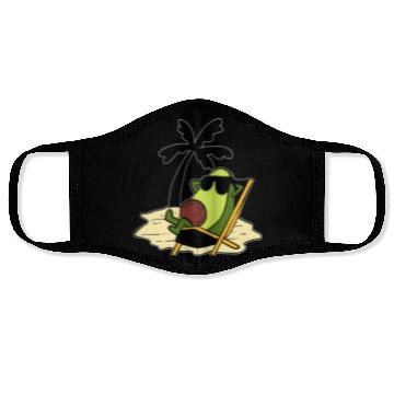 Discover Avocado Relax Chill Person Gift Face Masks