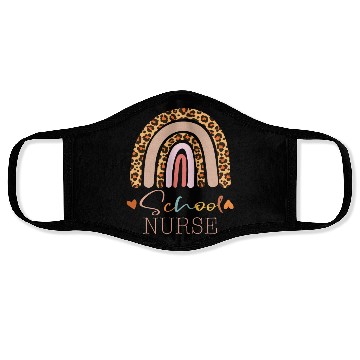 Discover Cute Leopard Print School Nurse Back To School Face Masks