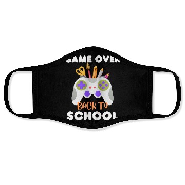 Discover GAME OVER BACK TO SCHOOL Face Masks