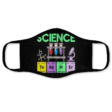 Discover Science Teacher Periodic Table Elements Chemistry Face Masks