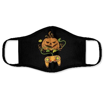 Discover Halloween Pumpkin Head Video Game Controller Face Masks