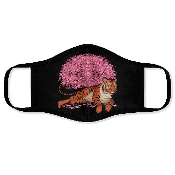 Discover Cherry Blossom Tree Predator Gift Sakura Tiger Face Masks