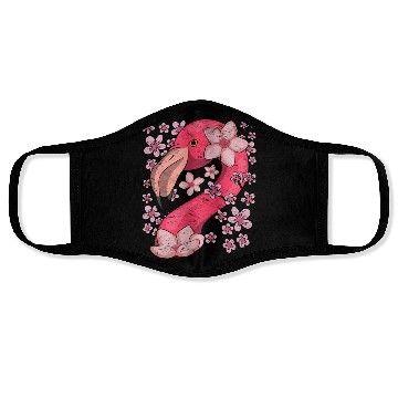 Discover Cherry Blossom Bird Gift Sakura Pink Flamingo Face Masks
