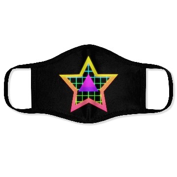 Discover Star neon vintage retro style 90s Face Masks