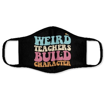Discover Weird Teachers Build Character Groovy Retro Face Masks