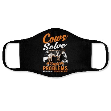 Discover Cow Gift Farmer Cattle Breeder Cows Face Masks