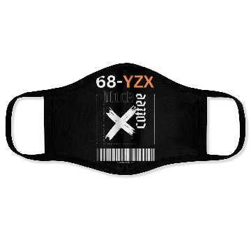 Discover black coffee barcode Face Masks