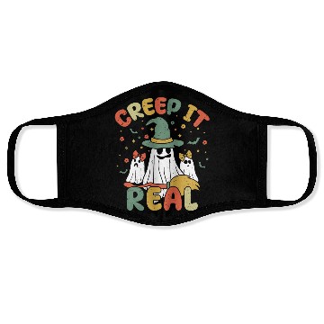 Discover Retro Vintage Ghost Lazy Creepy Halloween Face Masks