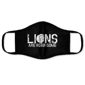 Discover Lion Roar Pun Lioness Mane Cub Wildlife Predator Face Masks