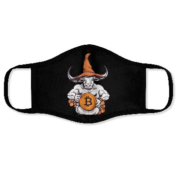 Discover Halloween Bitcoin Wizard Bull Face Masks