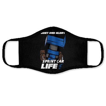 Discover Sprint Car Mom Dirt Track Racing Racing Race Day Face Masks