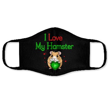 Discover I Love My Hamster Face Masks