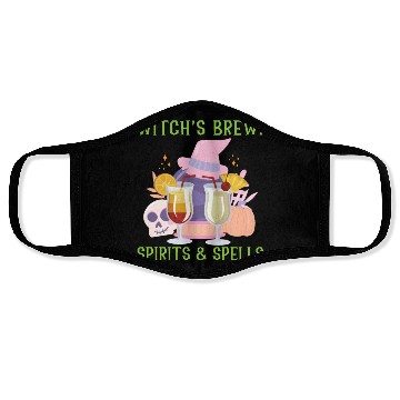 Discover Witch's Brew: Spirits & Spells Bartender Halloween Face Masks
