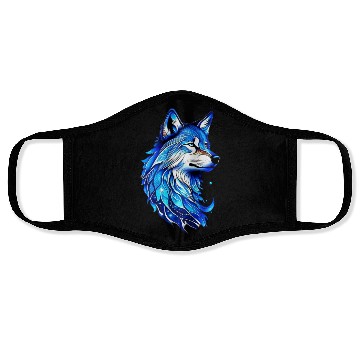 Discover Blue Wolf Face Masks