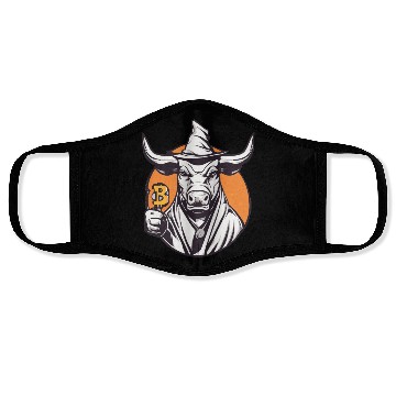 Discover Halloween Bitcoin Wizard Bull Face Masks