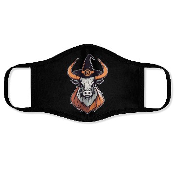 Discover Halloween Bitcoin Wizard Bull Face Masks