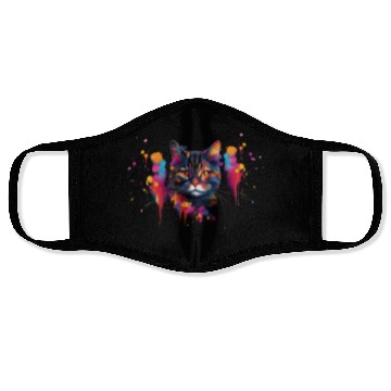Discover Unique Cat Art Shorthair Cat Face Masks