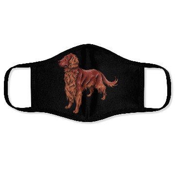 Discover Irish Red Setter Dog Face Masks