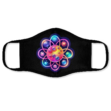 Discover Atom Physics Nerd Atomic Model Face Masks