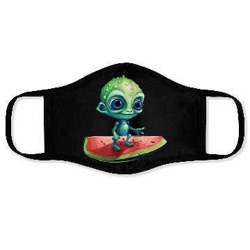 Discover Green Alien Meets Watermelon: Exotic Encounter Face Masks