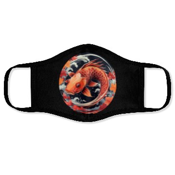 Discover Autumnal Koi Fish at Sunset Face Masks