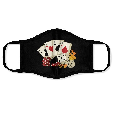 Discover Poker Ace Texas Hold'em Face Masks