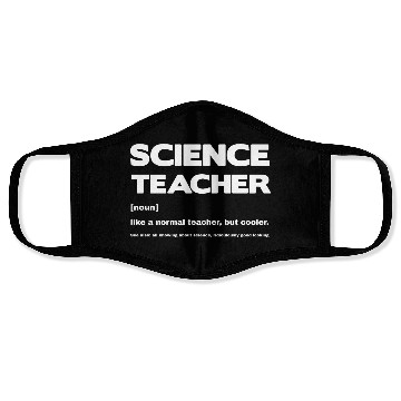 Discover Science teacher Definition Funny Face Masks
