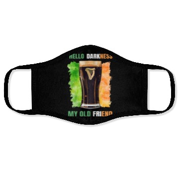 Discover Hello Darkness My Old Friend Irish Stout Face Masks