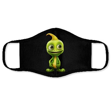 Discover Green Alien & Pumpkin: Unexpected Encounter Face Masks