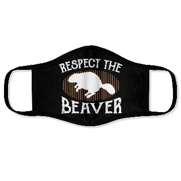 Discover Respect The Beaver retro Beaver Lover groundhog Face Masks