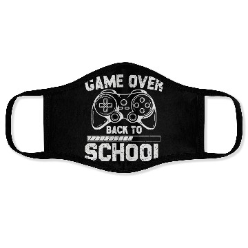 Discover Game Over Back To School Face Masks