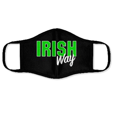Discover Irish Way W White Stroke Face Masks