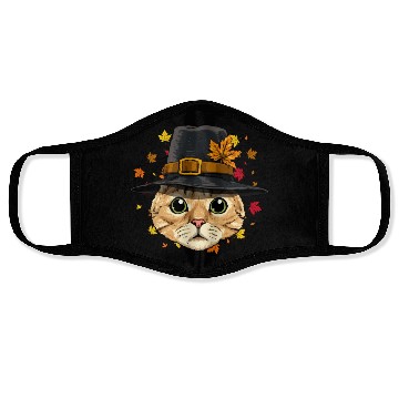 Discover Thanksgiving Cat Pilgrim Face Masks