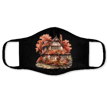 Discover Vintage Wildflower Poster Green Botanical Wall Art Face Masks