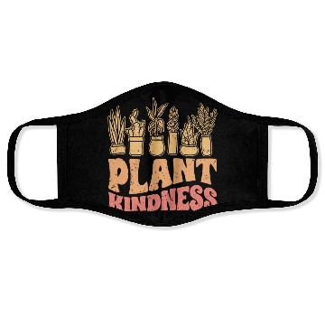 Discover Plant Kindness Vintage Plant Lover For Kind Face Masks