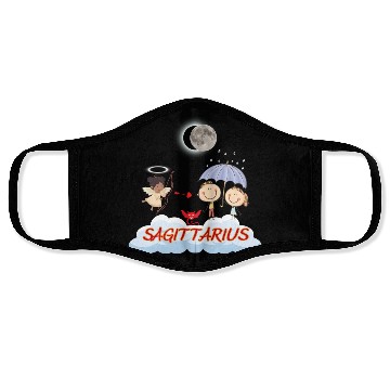 Discover Zodiac Sign Sagittarius Astrology Angel & Bow Face Masks