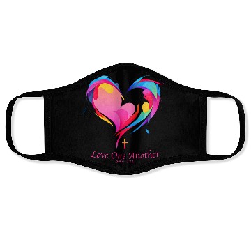 Discover Love One Another Bible Verse John 13:34 Face Masks