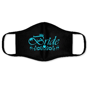 Discover Bride Bachelorette Party Blue Face Masks