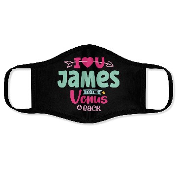 Discover I Love You James Valentines Face Masks