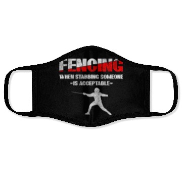 Discover Fencer Fight Sport Fencing Tradition Face Masks